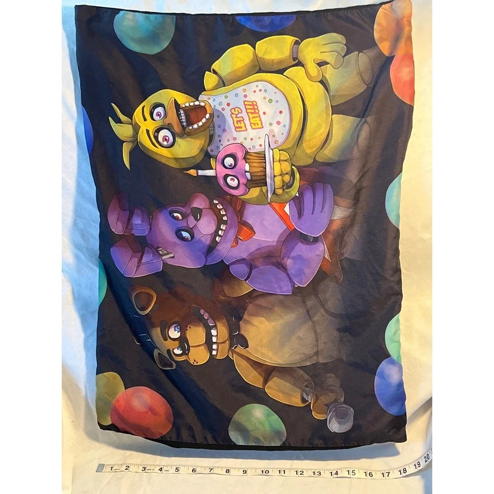 Five Nights at Freddys Pillowcase FNAF Freddy Bonnie Chica Black Standard Size